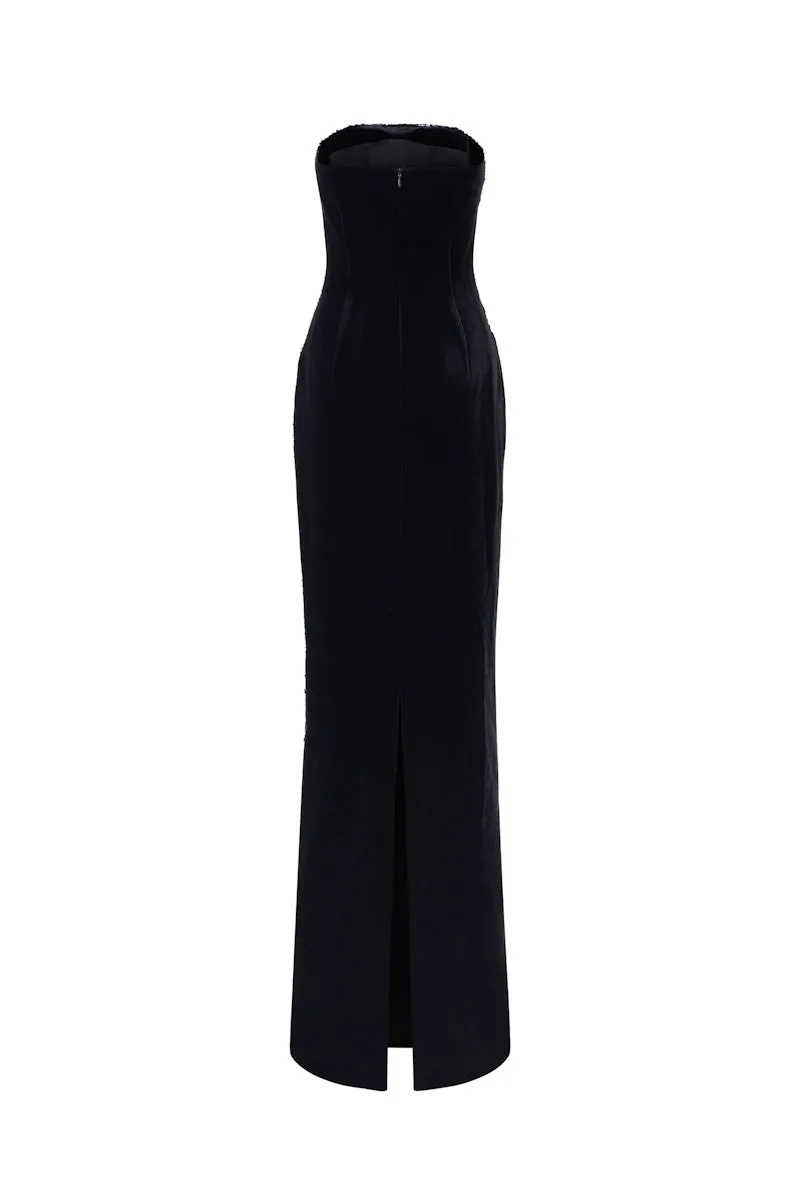 CHARLOTTE VELVET FLOW SEQUINS GOWN