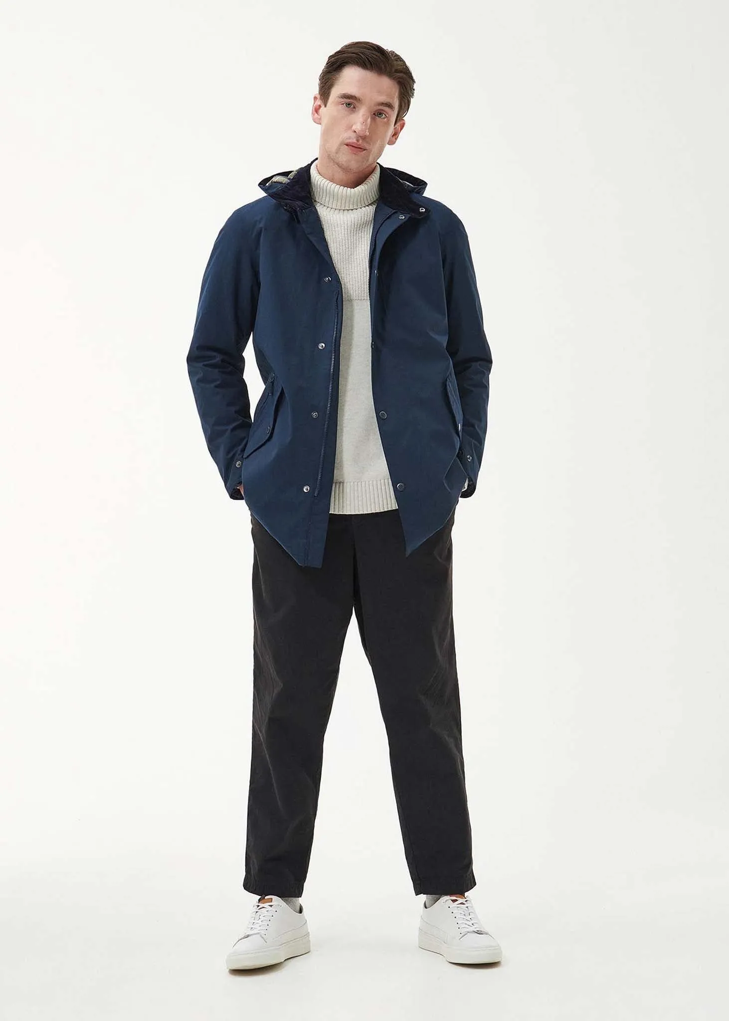 Chelsea mac jacket - navy forest mist