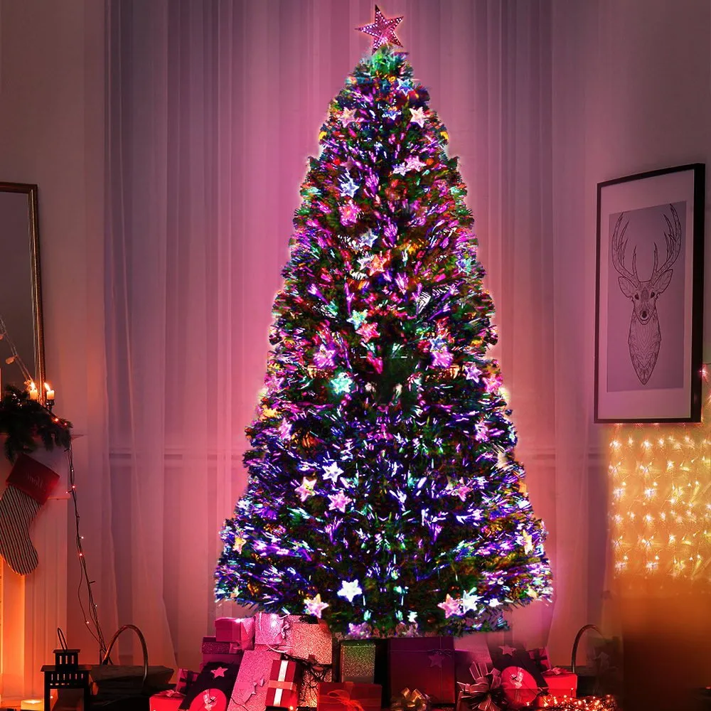 Christmas Tree 1.8M LED Xmas trees with Lights Multi Colour