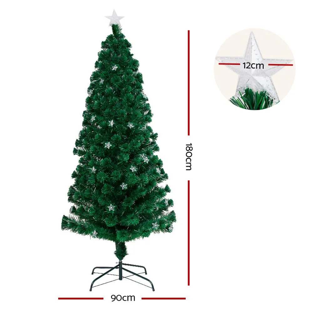 Christmas Tree 1.8M LED Xmas trees with Lights Multi Colour