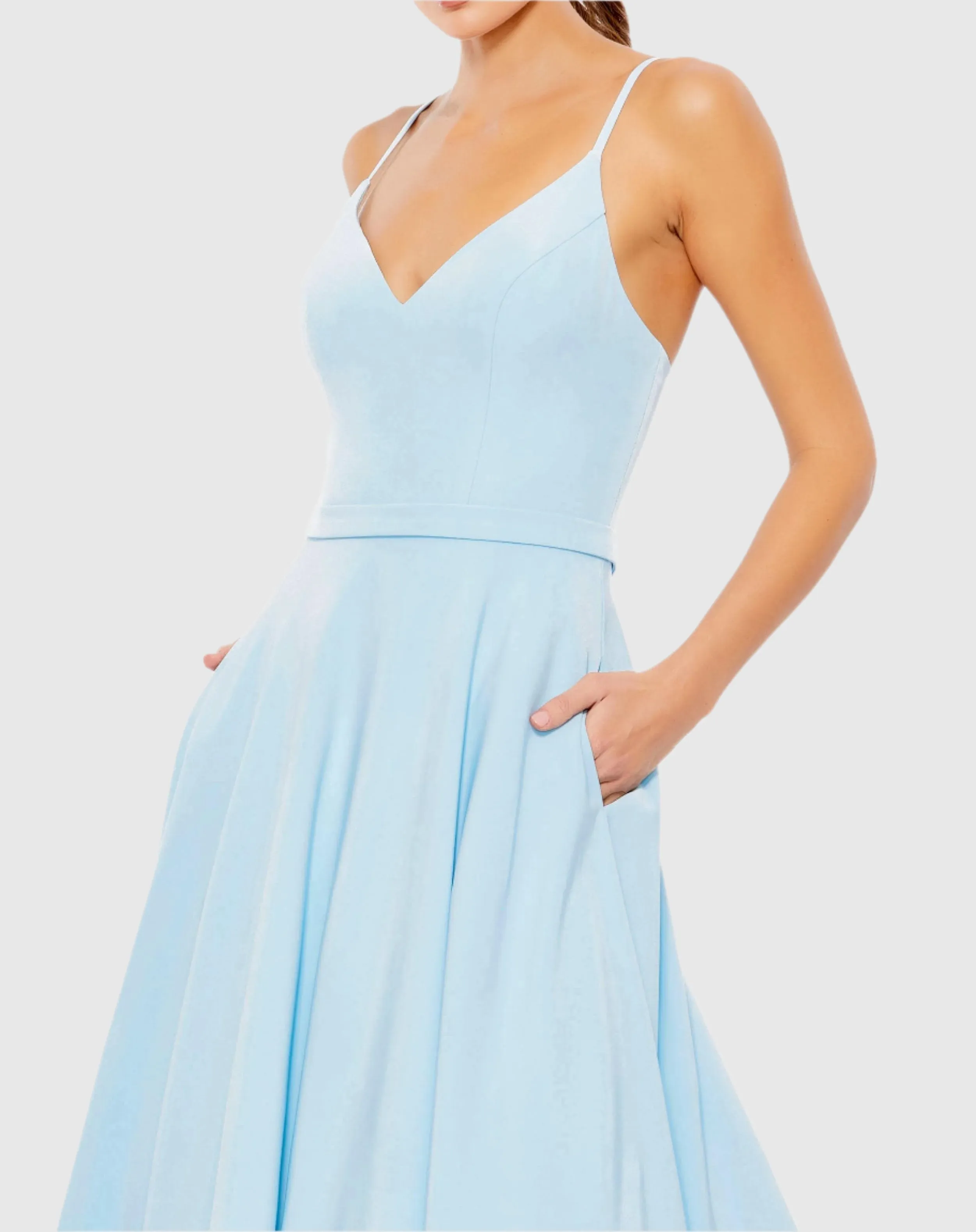 Classic A-Line V-Neck Ballgown