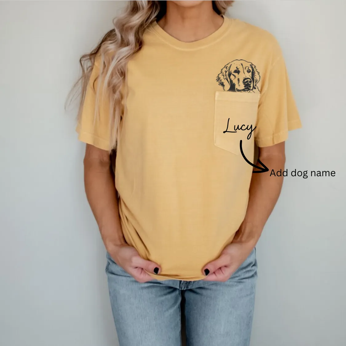 Comfort Color Pocket Golden Retriever Dog ,dog mom Shirt , Dog Mom Shirt, Dog Lover, Dog Mom Gift, Golden Retriever Dog , Fur Mom