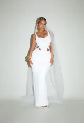 Corset Cut Out Maxi - Yatch White