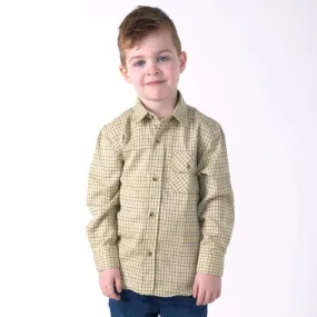 Country Classics Boys Long Sleeve Check Shirt - Cartmel Beige