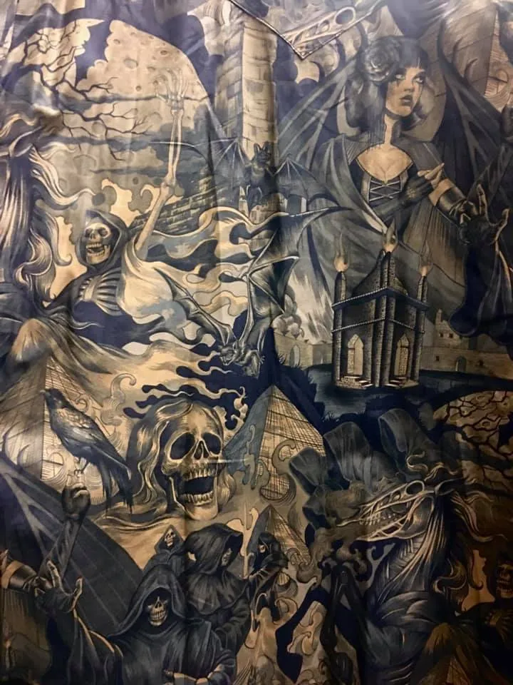 COWBOY SHIRT - HELLFIRE PRINT ANTIQUE