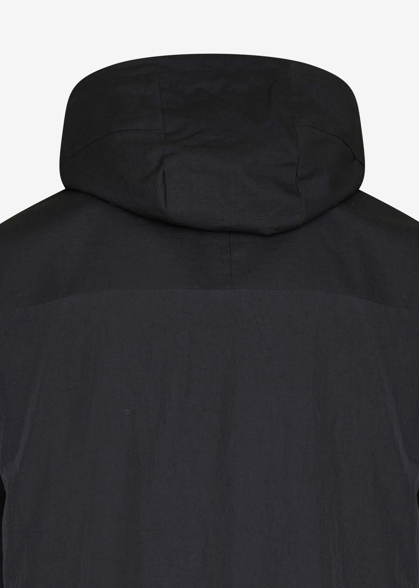 CR hooded parka - jet black