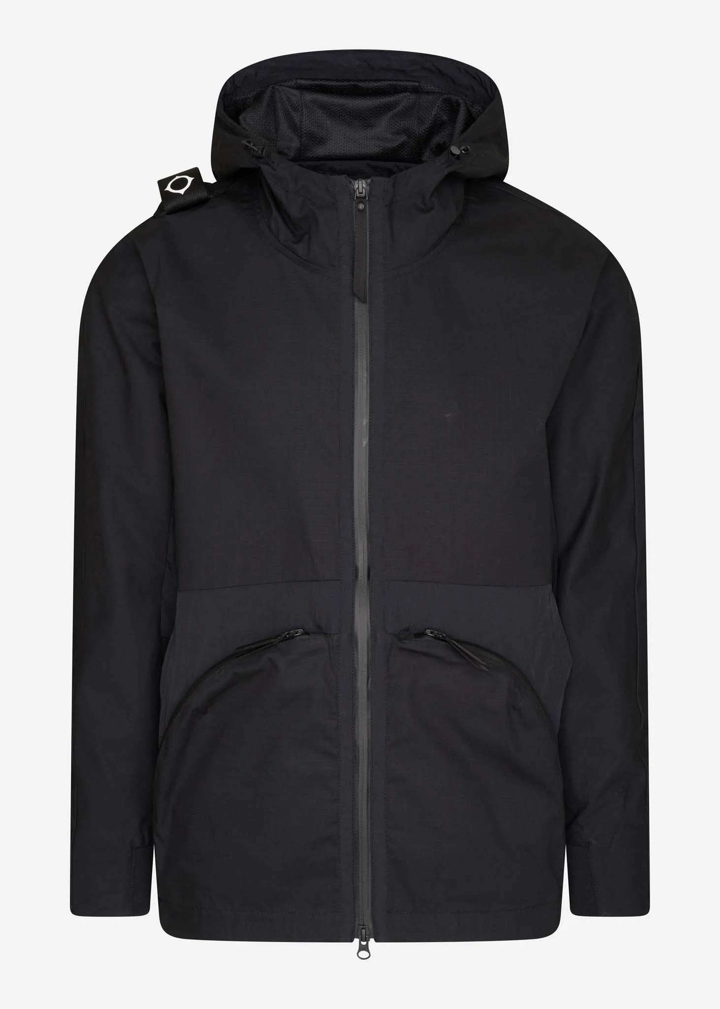 CR hooded parka - jet black