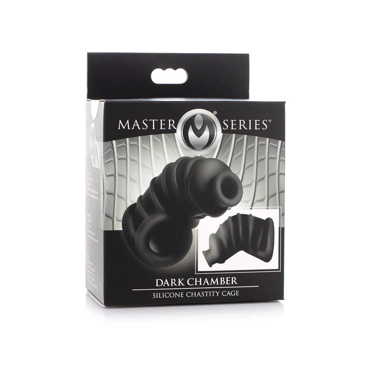 Dark Chamber Silicone Chastity Cage - Black