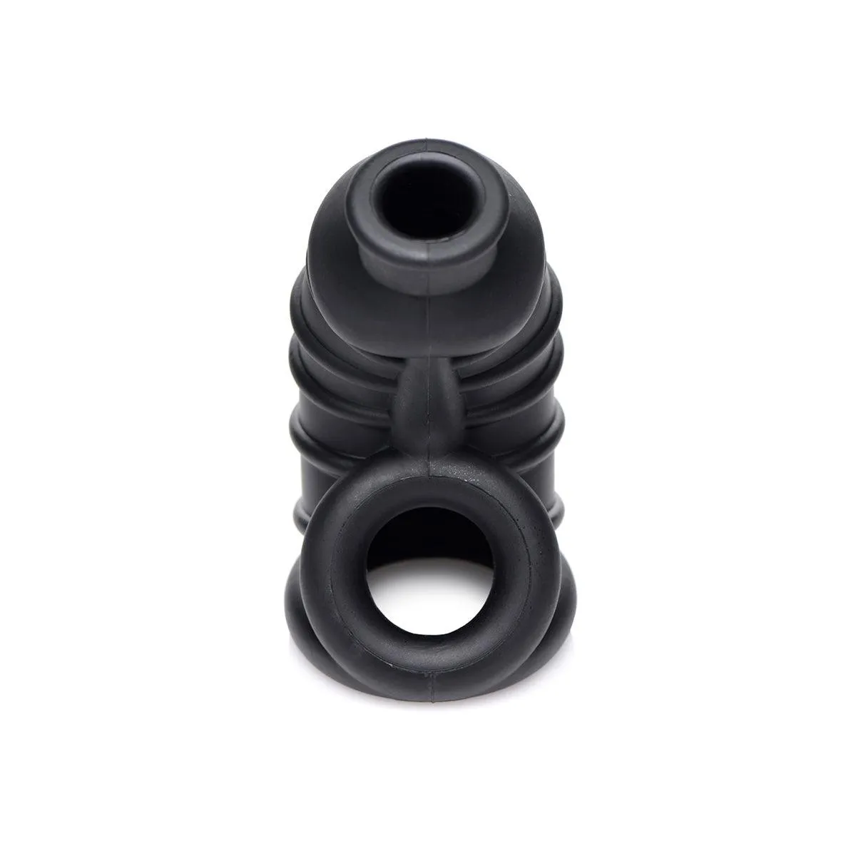 Dark Chamber Silicone Chastity Cage - Black