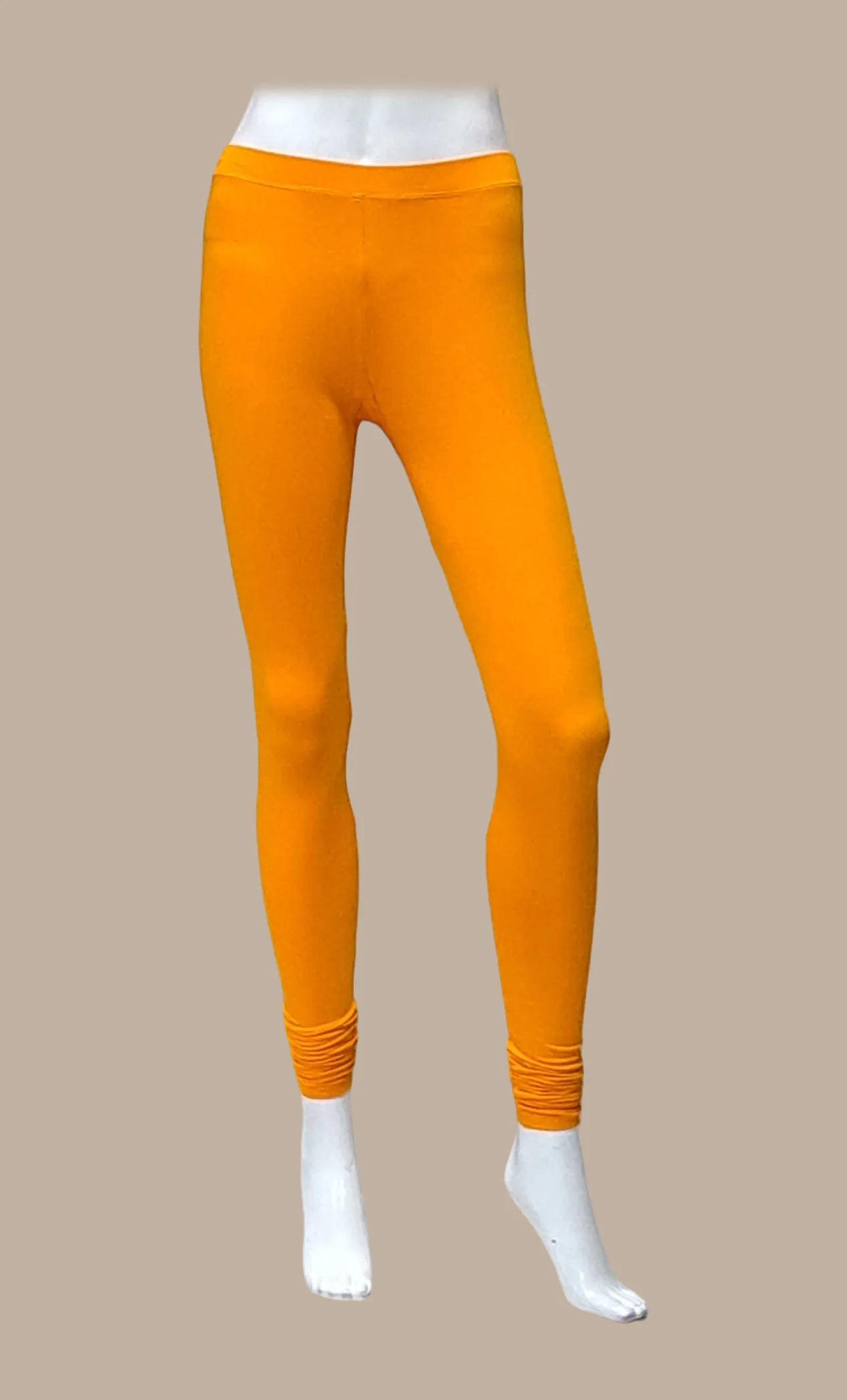 Dark Egg Yellow Cotton Leggings