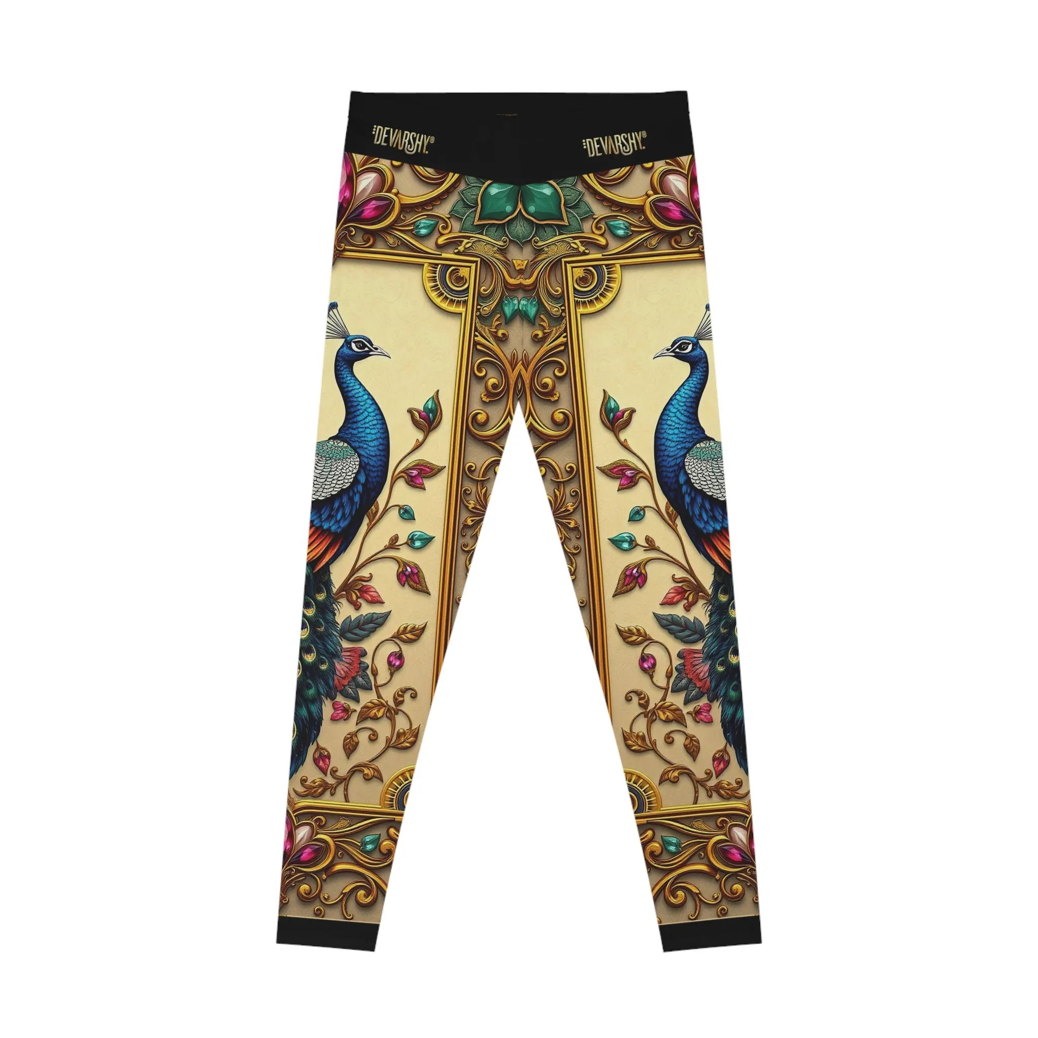 Decorative Peacock Leggings Women Casual Wear Peacock Print Leggings Women Lounge Wear Spandex Leggings | X3504