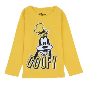 Disney Goofy Round Neck Puff Print Full Sleeve T-Shirt