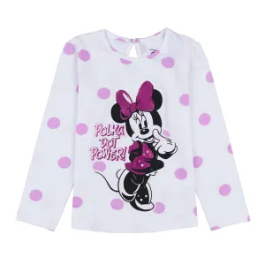 Disney Minnie Round Neck "Polka Dot Power" Foil Print With Back Keyhole