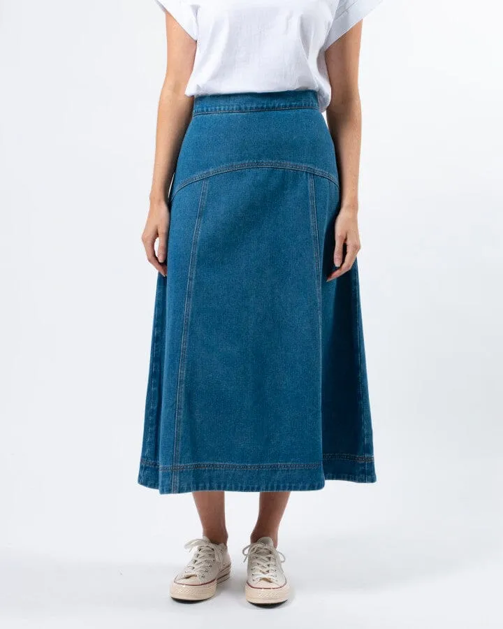 Dixie Skirt Light Wash