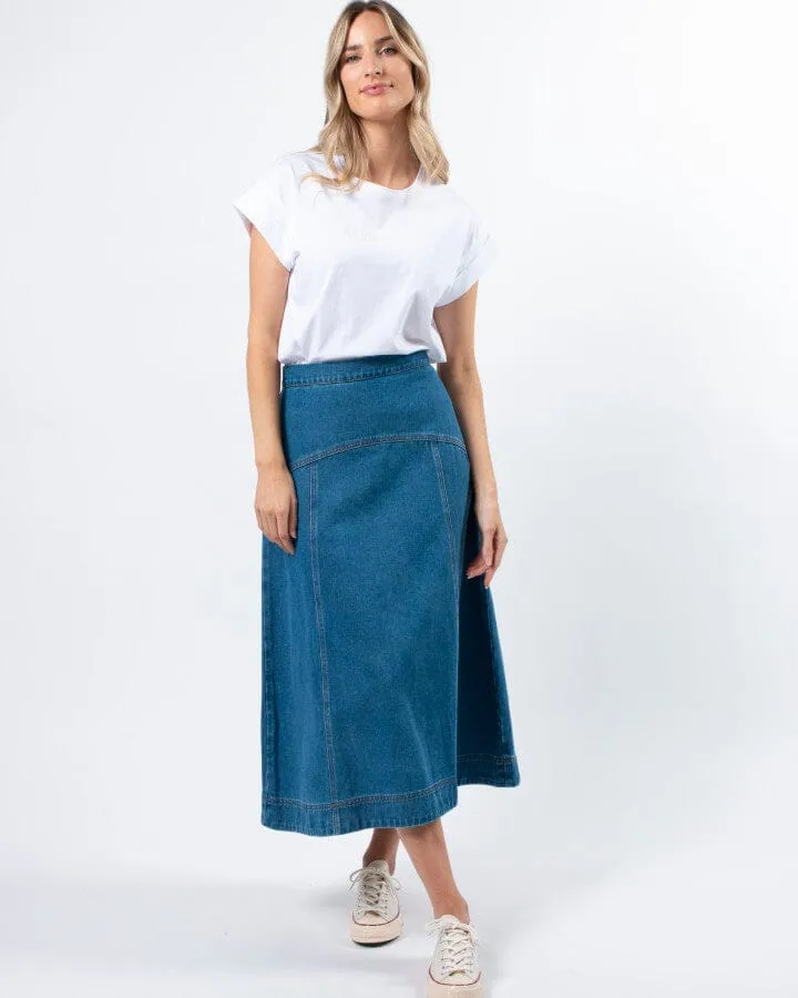 Dixie Skirt Light Wash