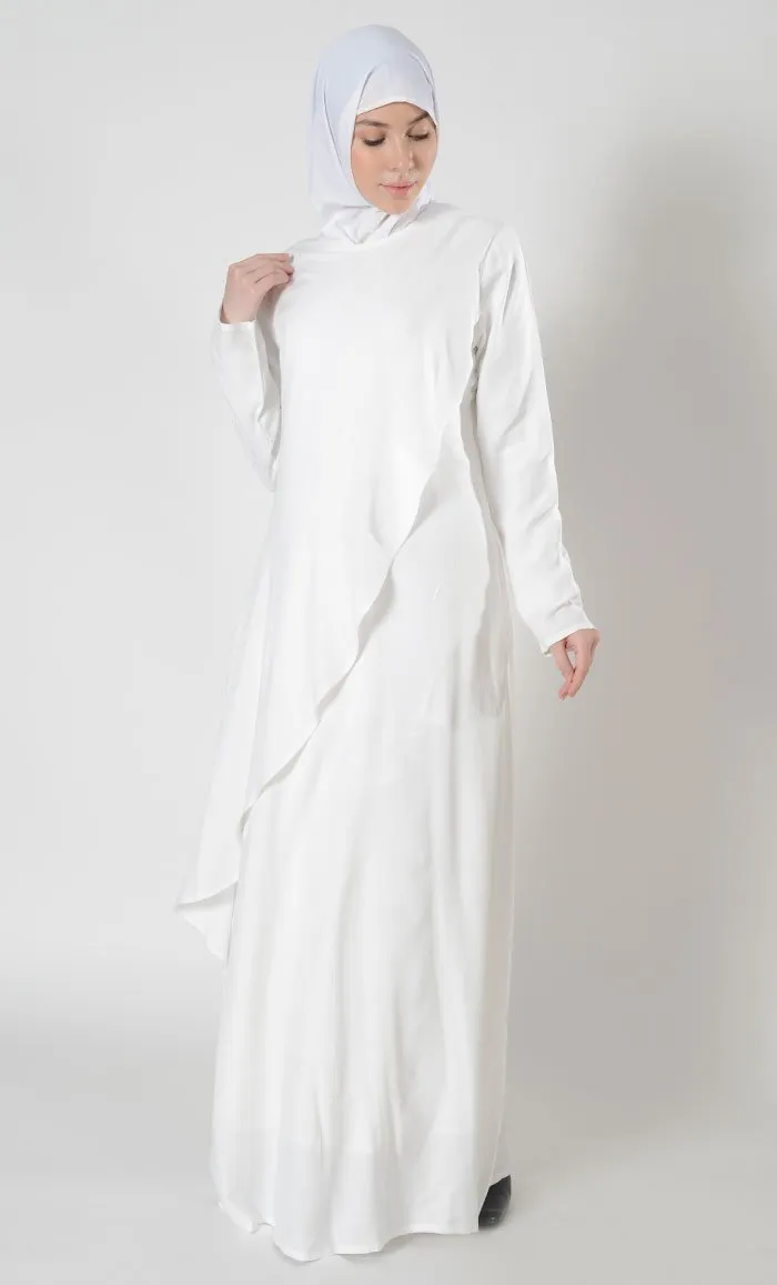 Double Layered Hajj Umrah Abaya Dress - Final Sale