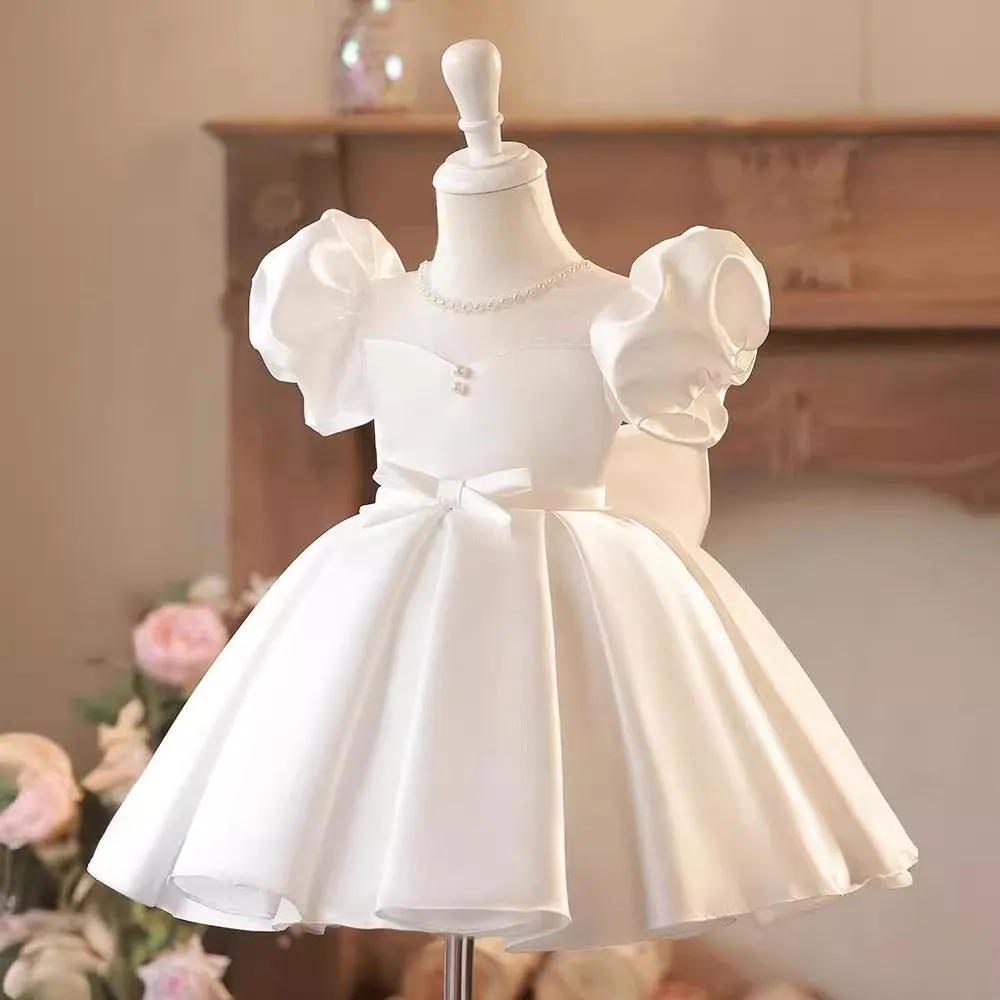 Dreamy Princess Dress Elegance Meets Playfulness - Girl's Formal Dress High-End Satin Dress Tailored for Your Little Princess