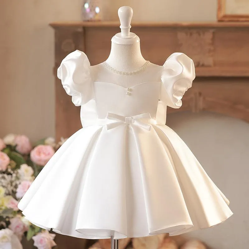 Dreamy Princess Dress Elegance Meets Playfulness - Girl's Formal Dress High-End Satin Dress Tailored for Your Little Princess