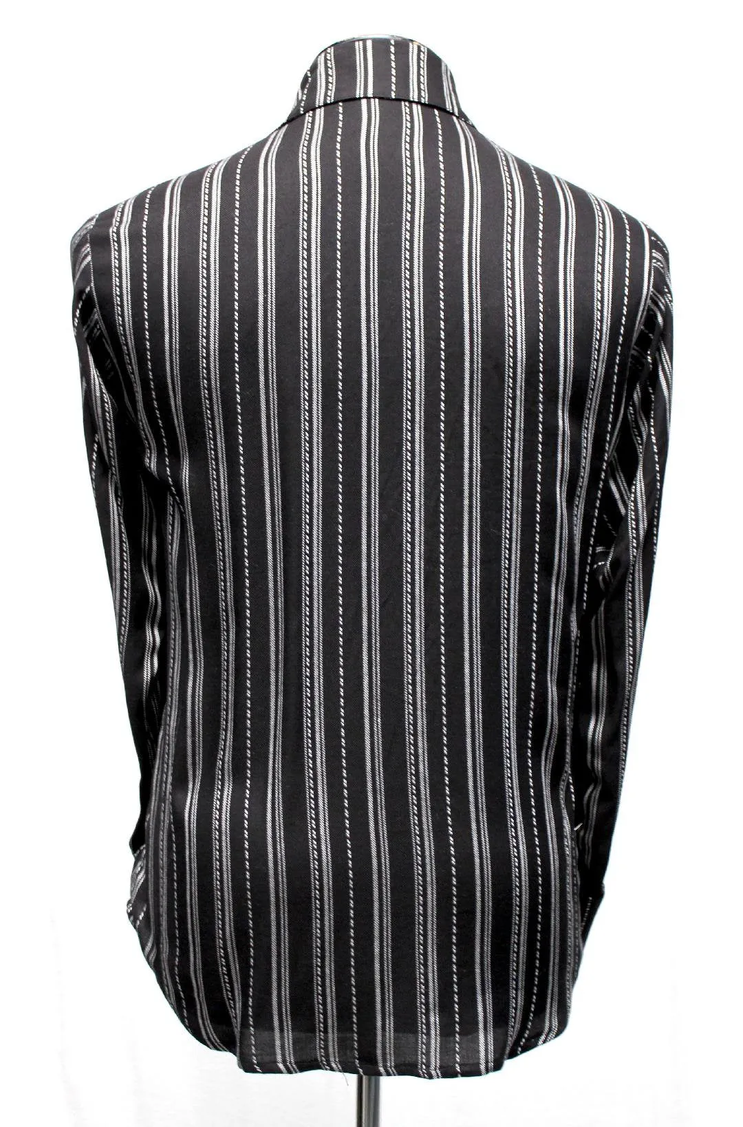 DRESSED TO ILL Shirt- Pinstripe Rayon Gabardine