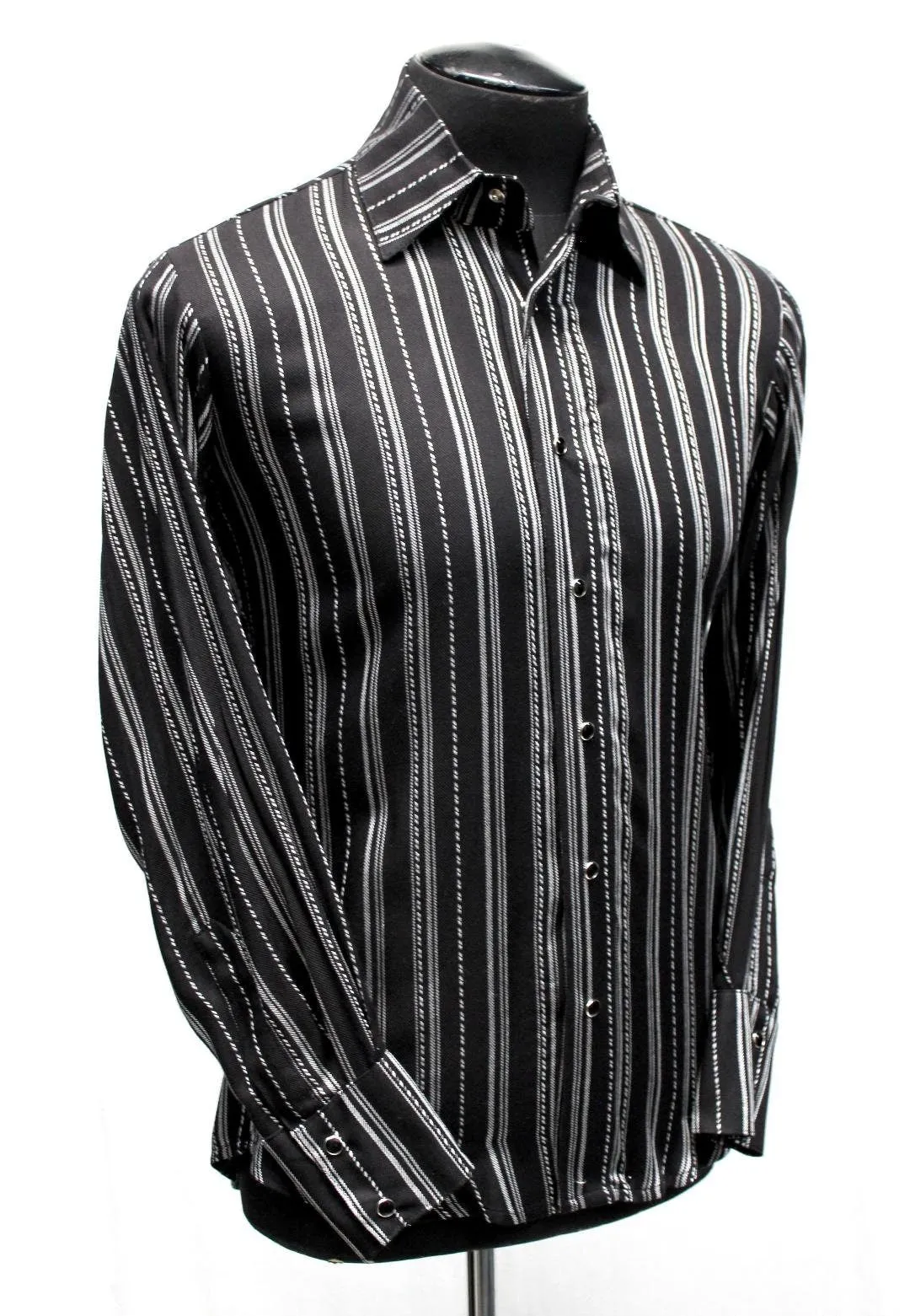 DRESSED TO ILL Shirt- Pinstripe Rayon Gabardine