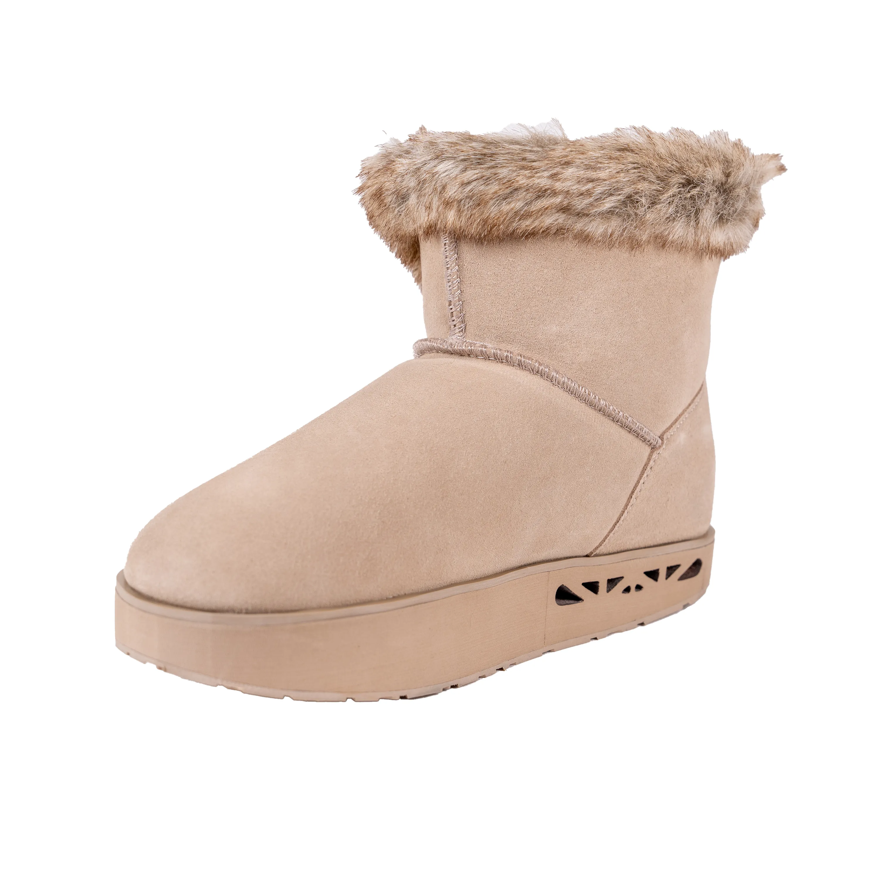 Ella Suede Boot With Fur - Women's