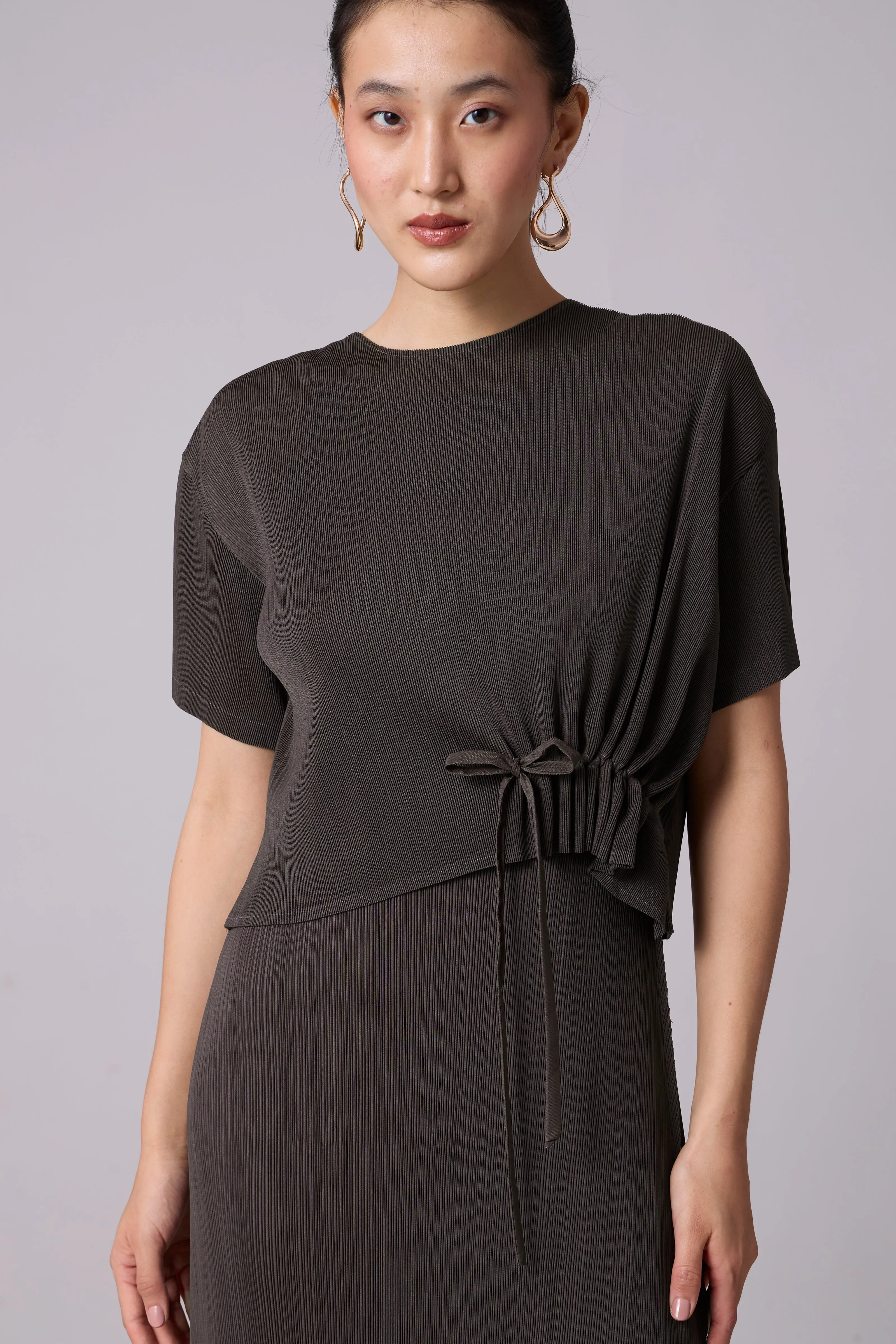 Elsie Cape Dress - Espresso Brown