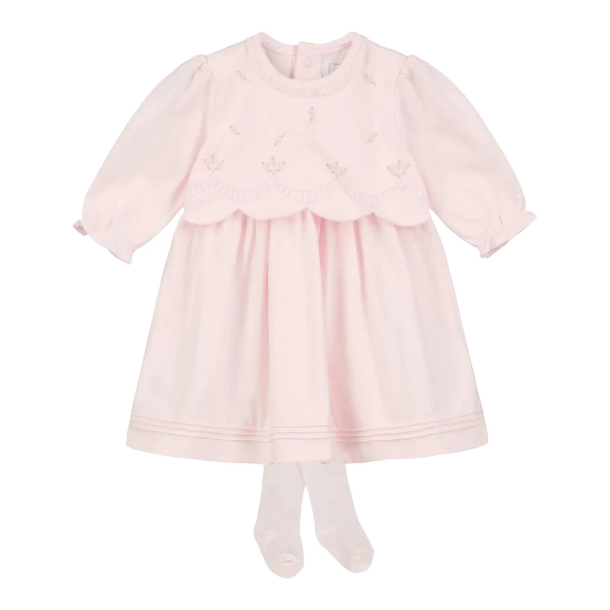 Emile et Rose - Embroidered Pink dress and tights