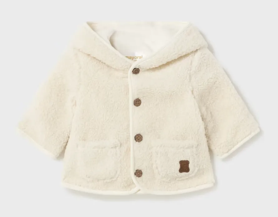 Faux Wool Baby Coat - Cotton