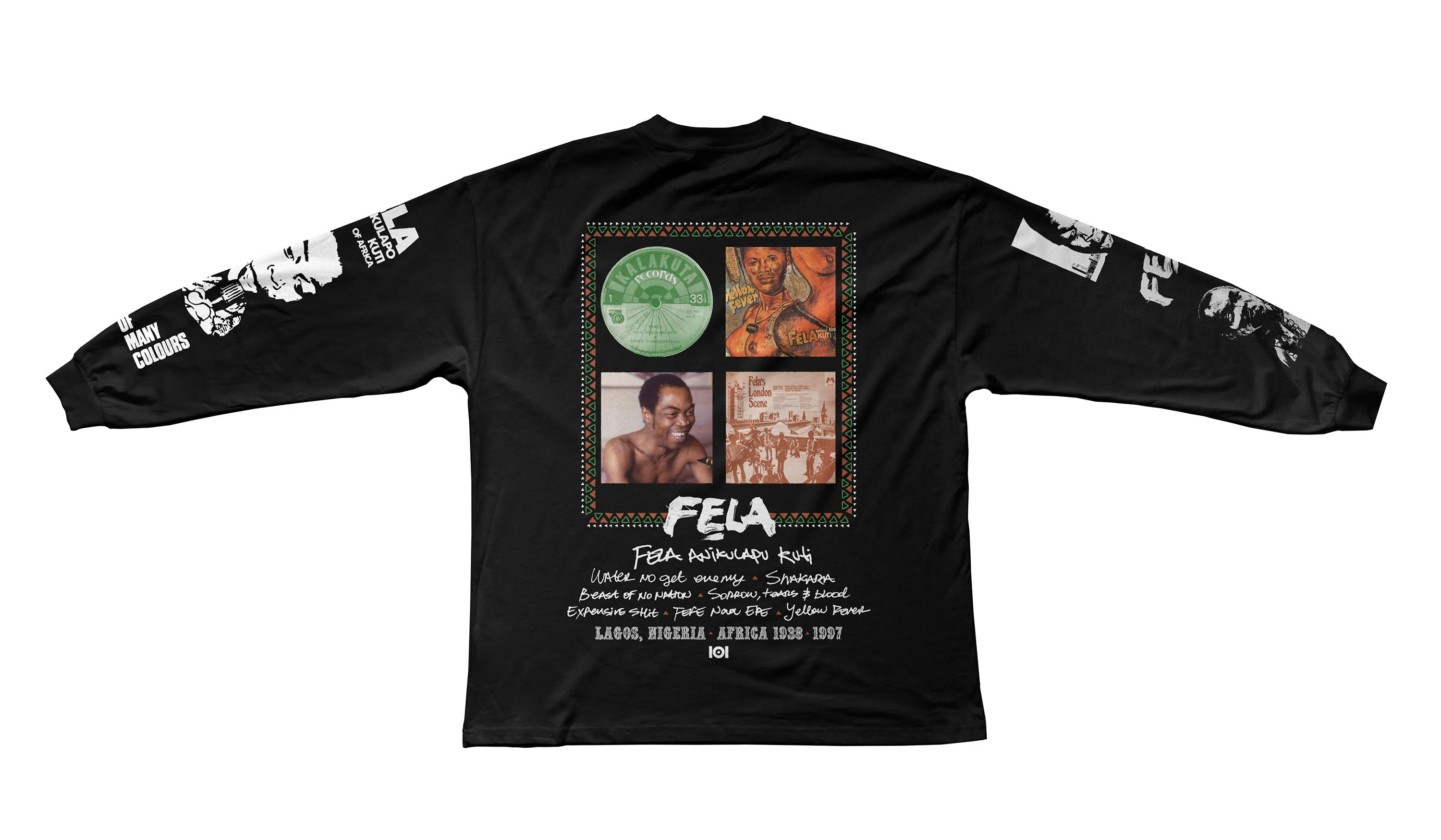 FELA KUTI - PREMIUM LONG SLEEVE SHIRT - BLACK