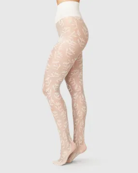 Flora Flower Tights White