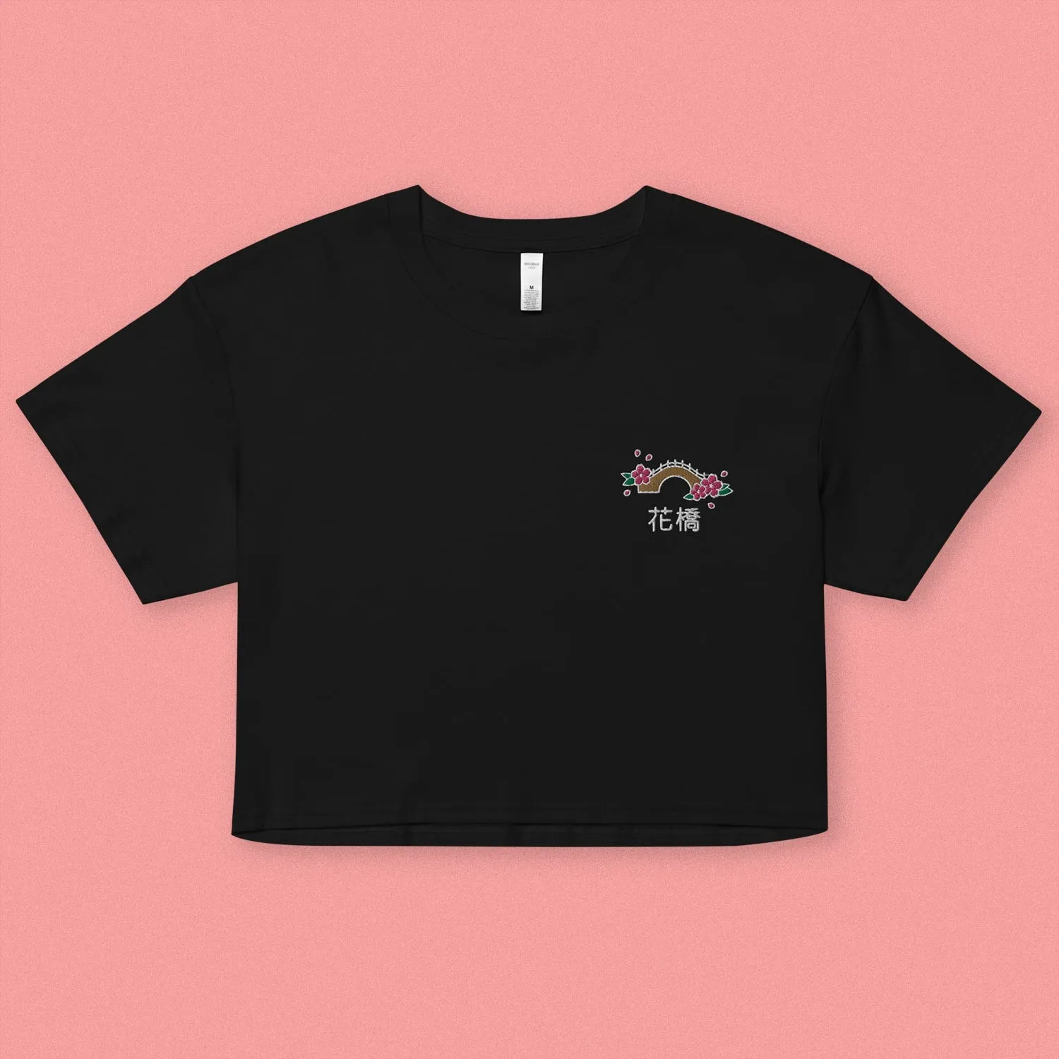 Flower Bridge Embroidered Crop T-Shirt