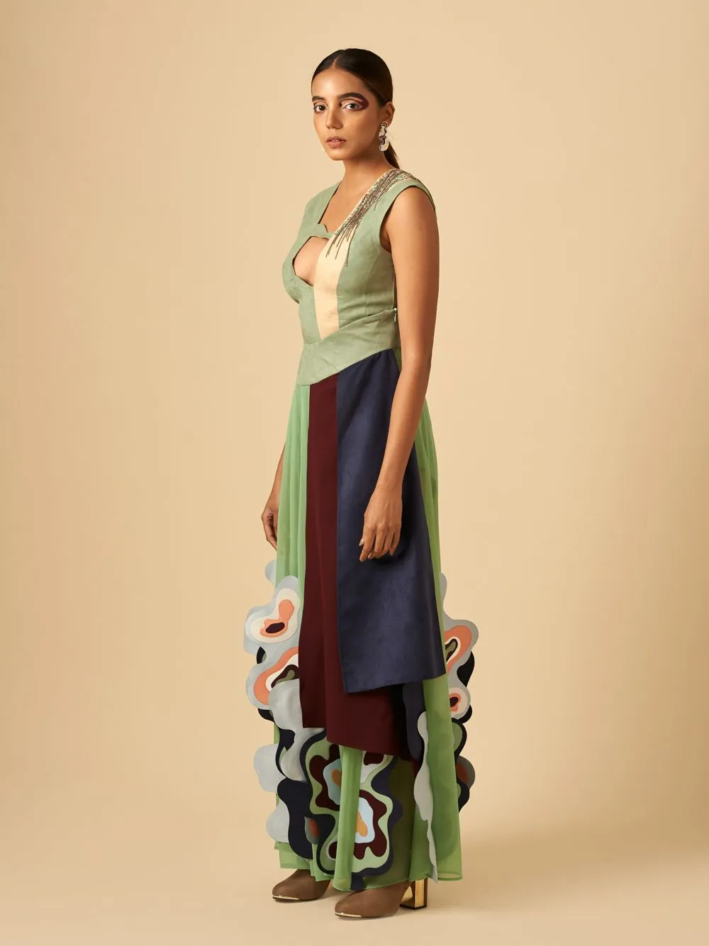 FOLDED WAVES SKIRT