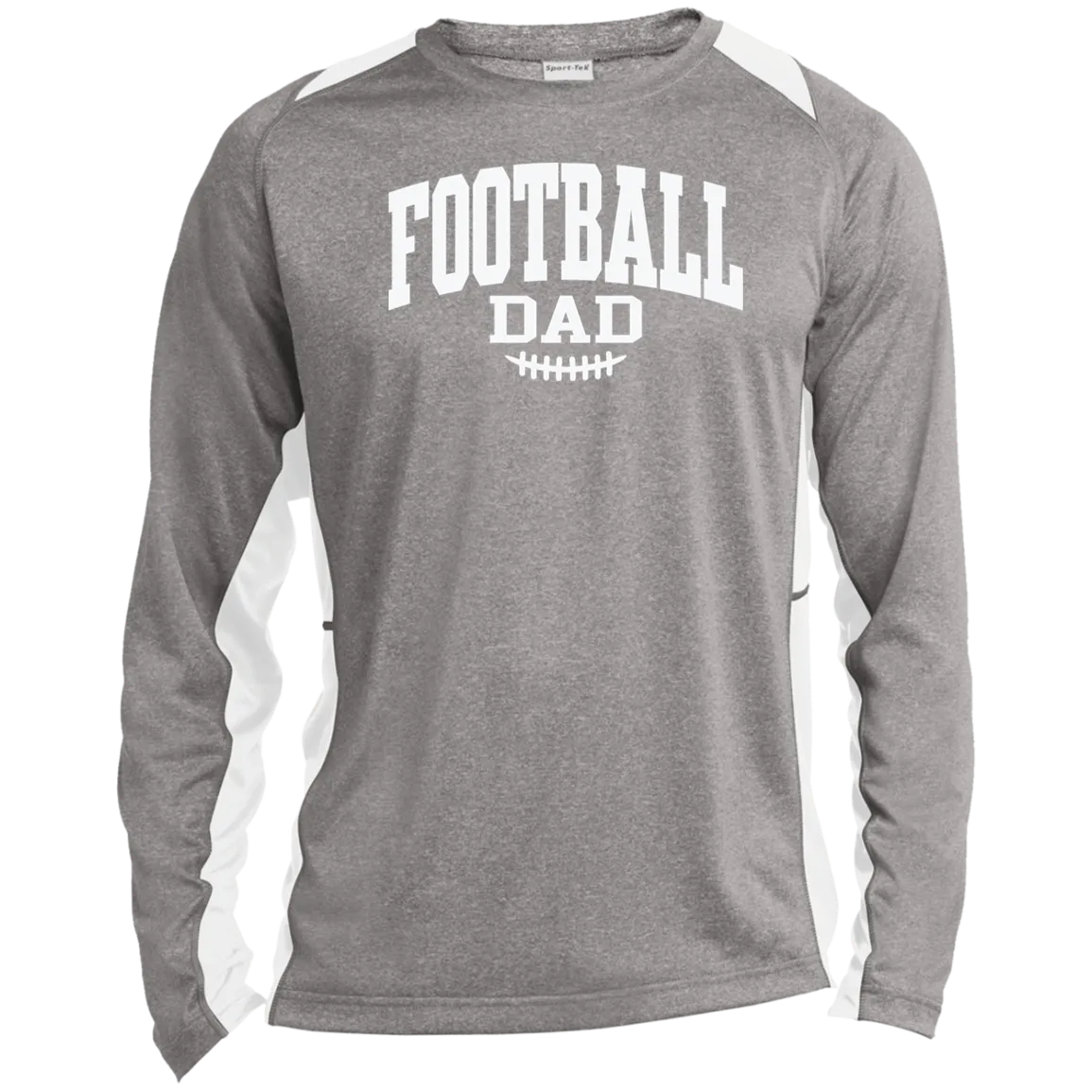 Football Dad ST361LS Long Sleeve Heather Colorblock Performance Tee