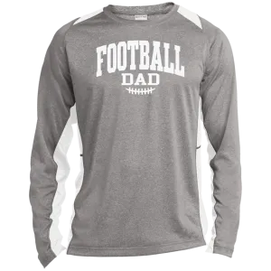 Football Dad ST361LS Long Sleeve Heather Colorblock Performance Tee