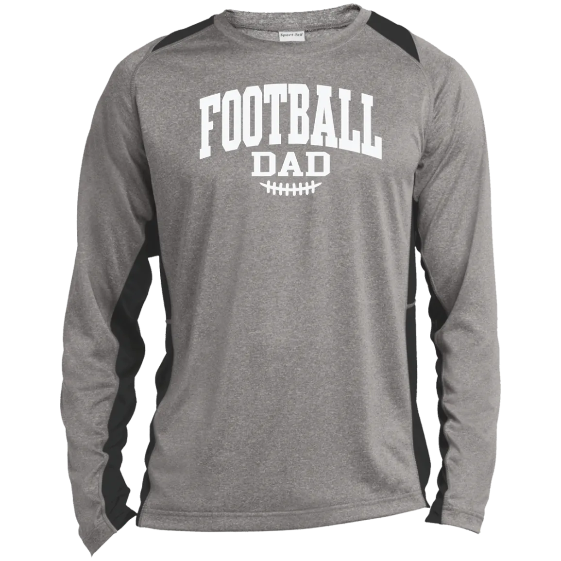 Football Dad ST361LS Long Sleeve Heather Colorblock Performance Tee