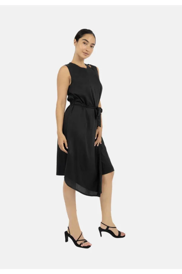 FUNCHAL ASYMMETRIC WRAP DRESS