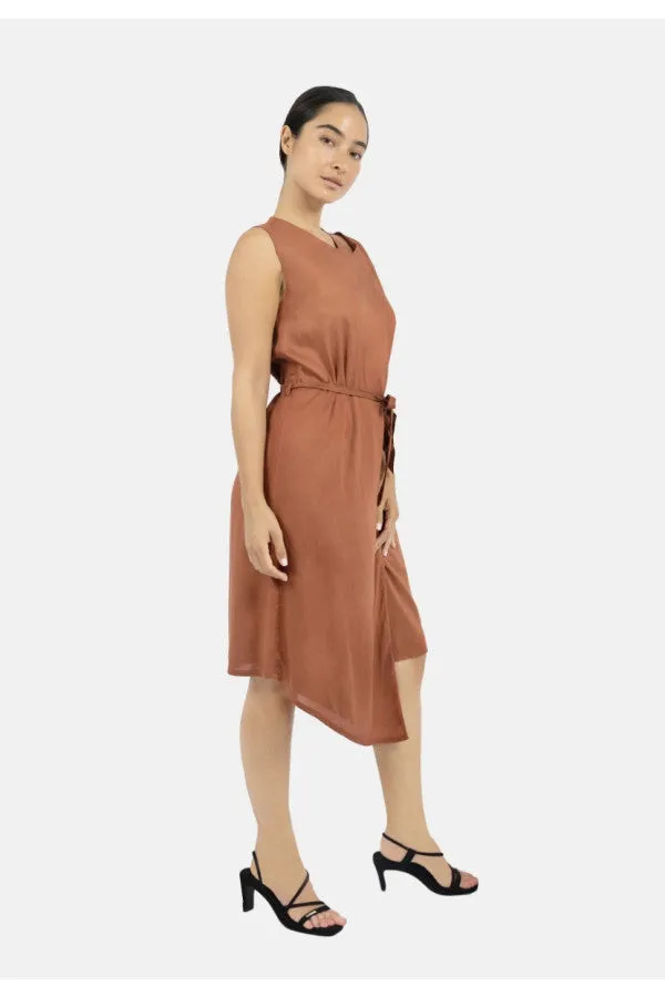 FUNCHAL ASYMMETRIC WRAP DRESS