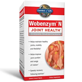 Garden of Life Wobenzym N Joint Supplement 200 Tablets