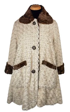 Garland Swing Coat - Luxury Faux Fur in Rosebud Brown with Cuddly Fur in Chocolate (Limited Availability)