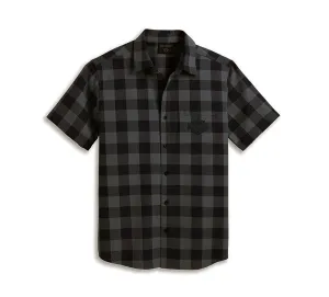 GATHERING PLAID SHIRT