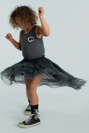 Girls Dress Nununu Tulle Graphite (Size 10/11 left)