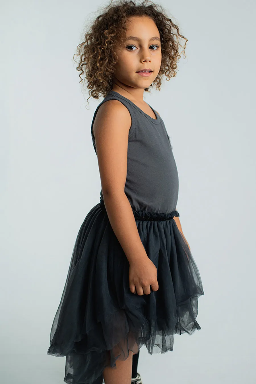 Girls Dress Nununu Tulle Graphite (Size 10/11 left)