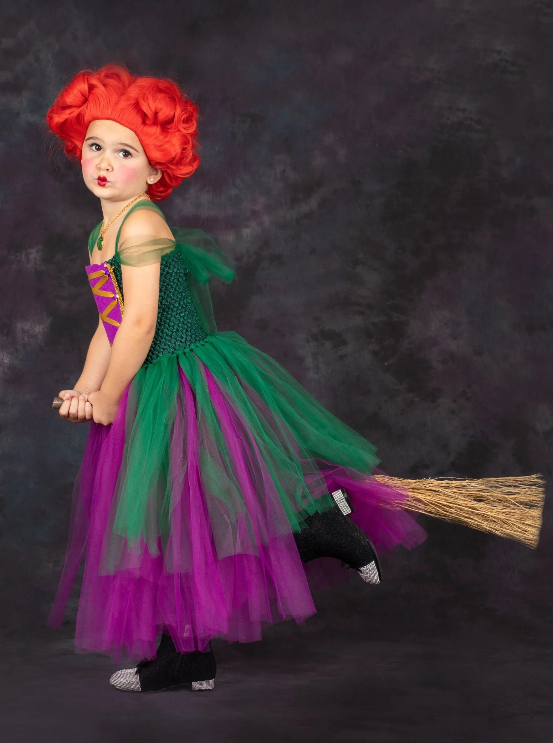 Girls Hocus Pocus Winifred Sanderson Inspired Costume Dress