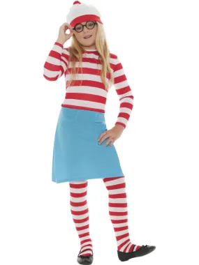 Girls Wheres Wally Wenda Fancy Dress Book Day Costume