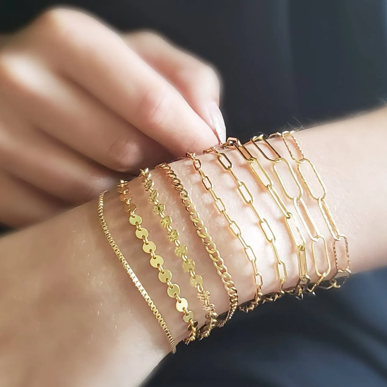 Gold Link Bracelets • Choose Your Style