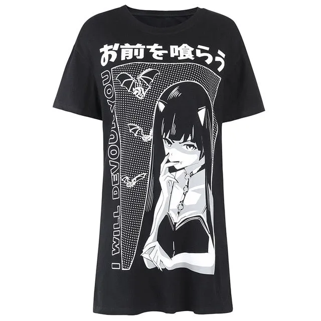 Gothic Anime Girl T-shirt