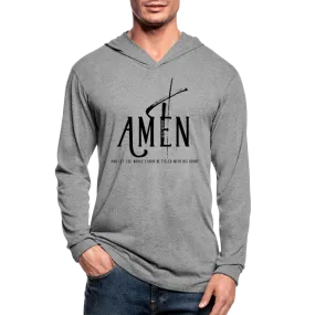 Graphic Hoodie, Amen Inspiration Long Sleeve Tri-Blend Hooded Tee