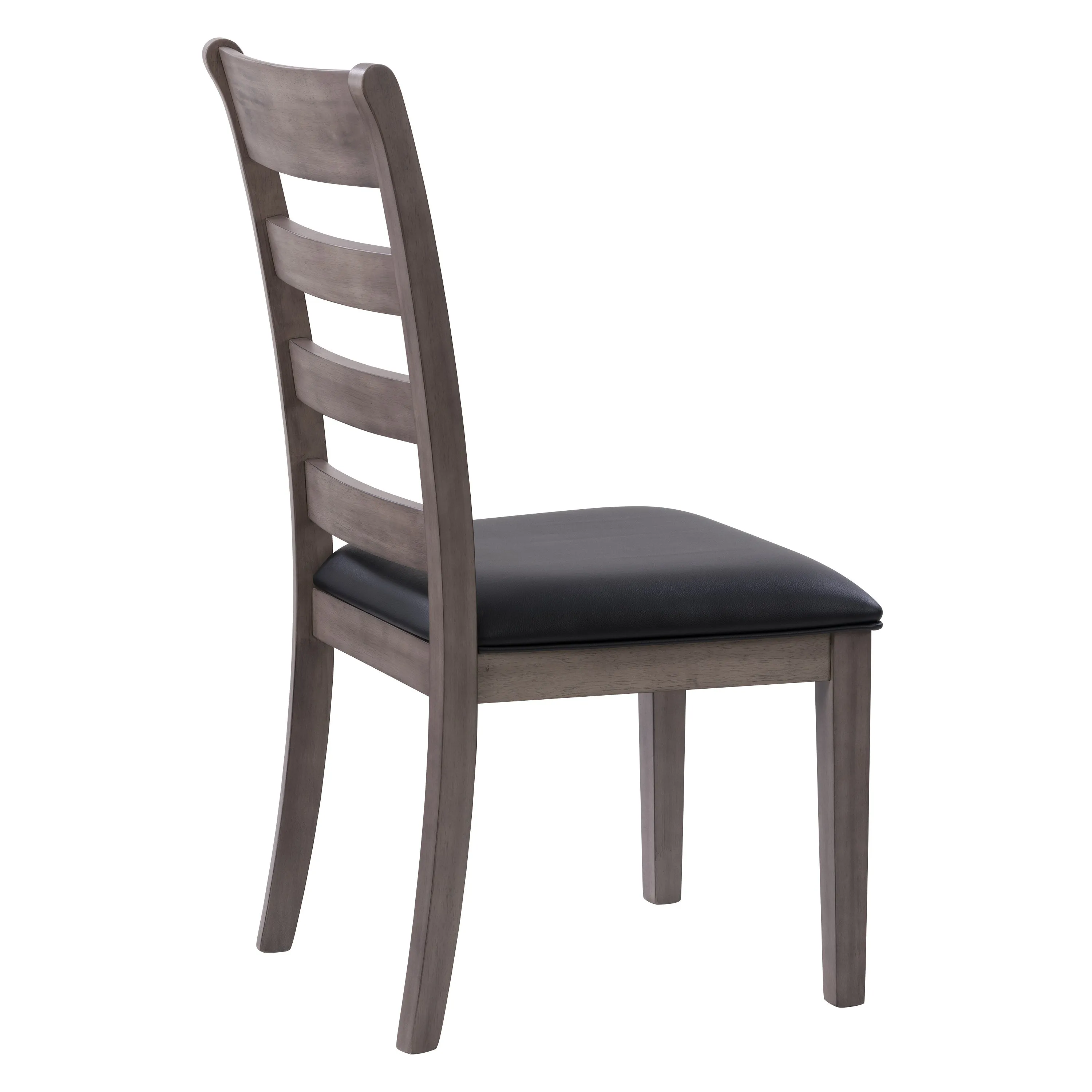 Grey Wood Dining Chairs, Set of 2