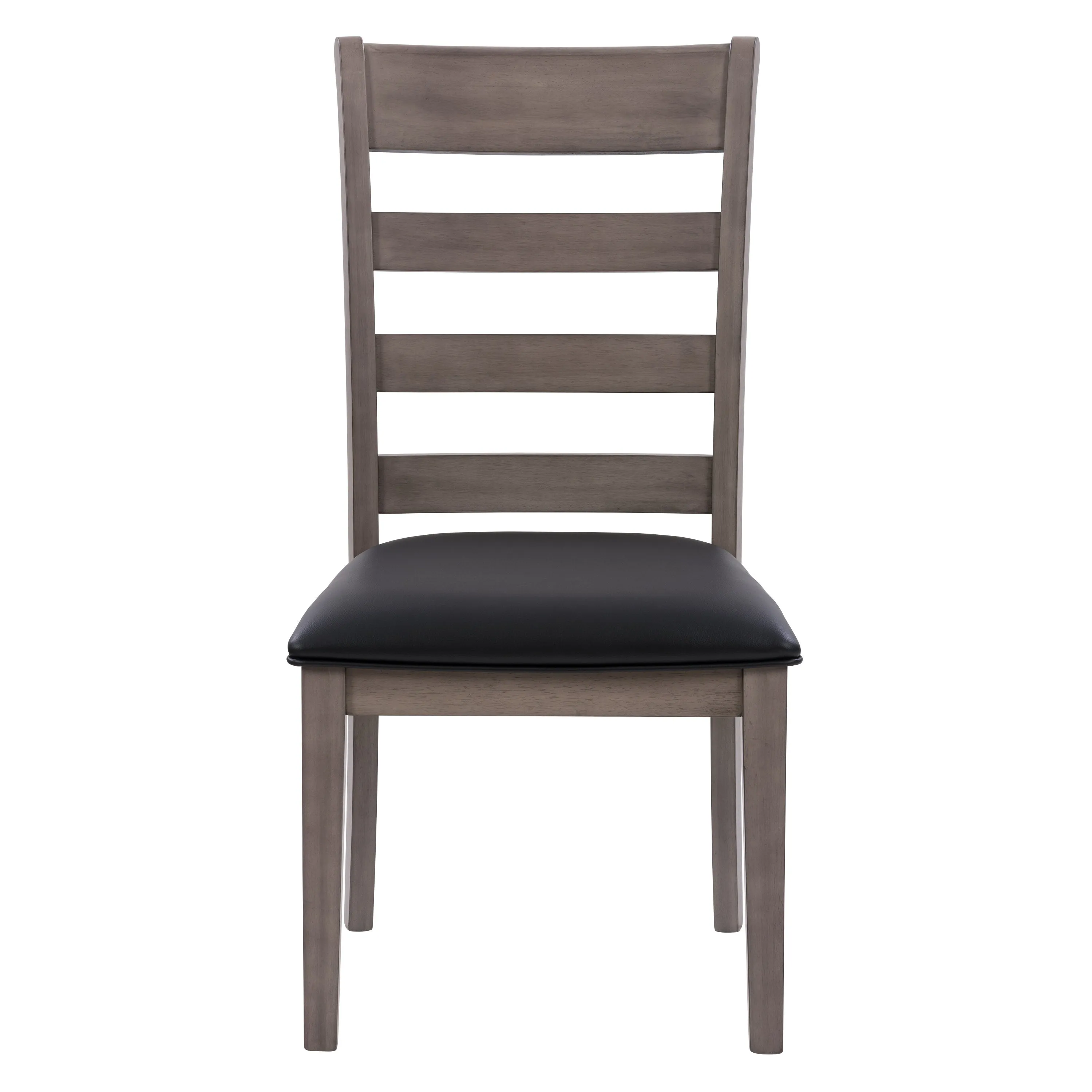 Grey Wood Dining Chairs, Set of 2