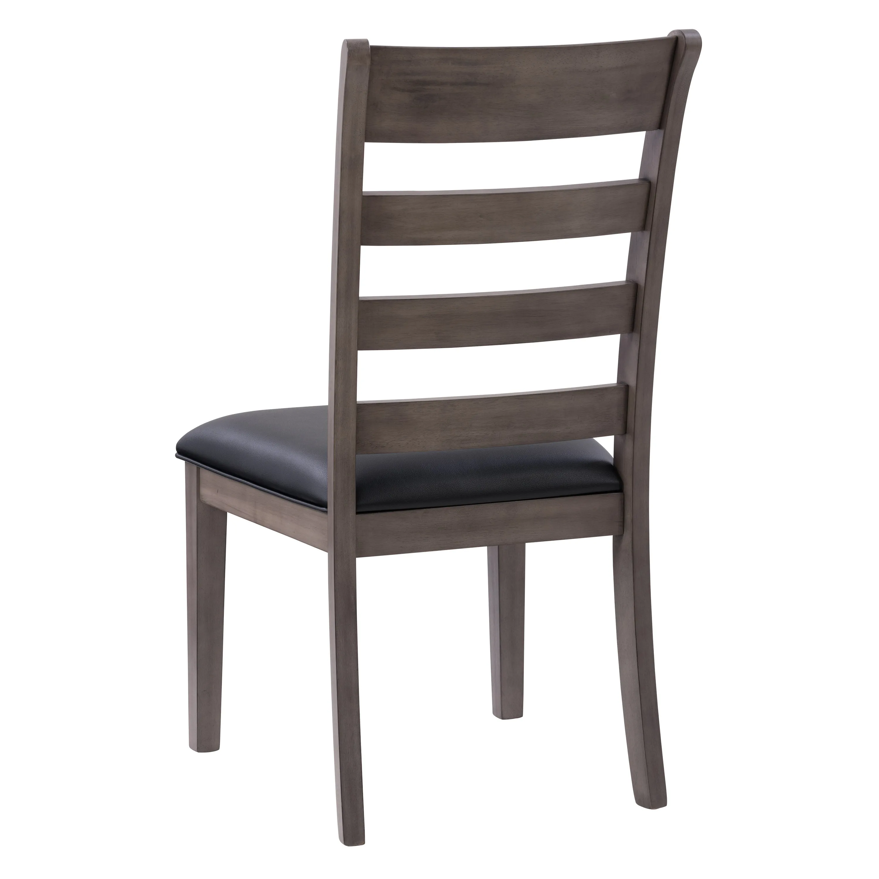 Grey Wood Dining Chairs, Set of 2